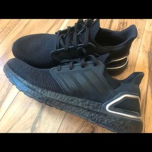 Adidas Ultraboost 20 Black/Black/Silver Size 11 - Super Clean